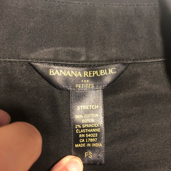 Banana Republic black button up blouse shirt - Picture 4 of 5